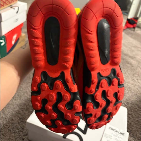 Nike Air Max 270 React - Black, Orange, and Yellow - Picture 5 of 6